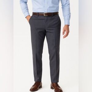 New Savile Row Brixton Slim Taper Blue-Gray Dress Pants 30W Stretch Trouser